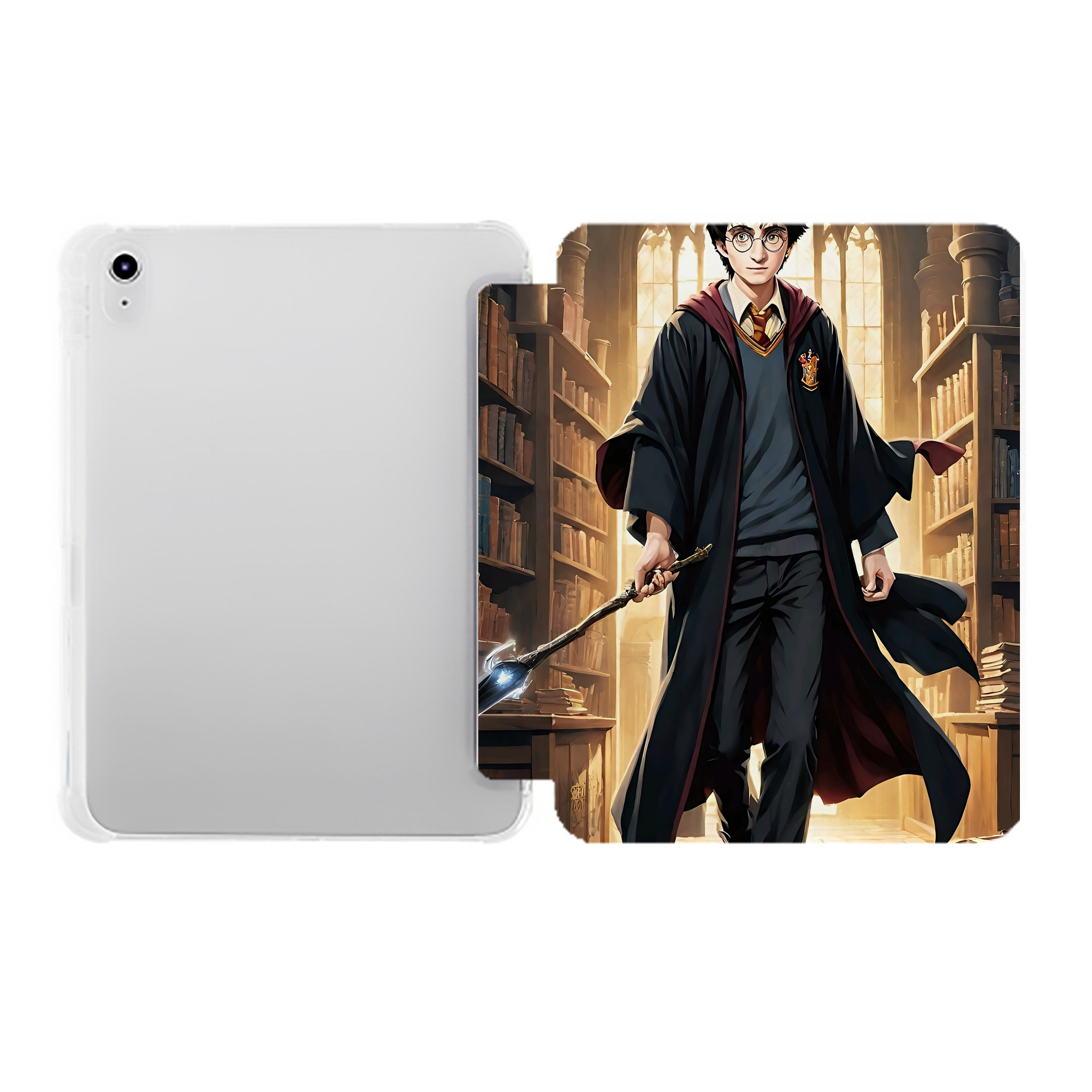 （画像用） Harry Potter ハリー・ポッターシリーズ IPad ケース ペン収納付き 三つ折りスタンド PUレザー×シリコン 対応機種9.5/10.5/10.9インチ
